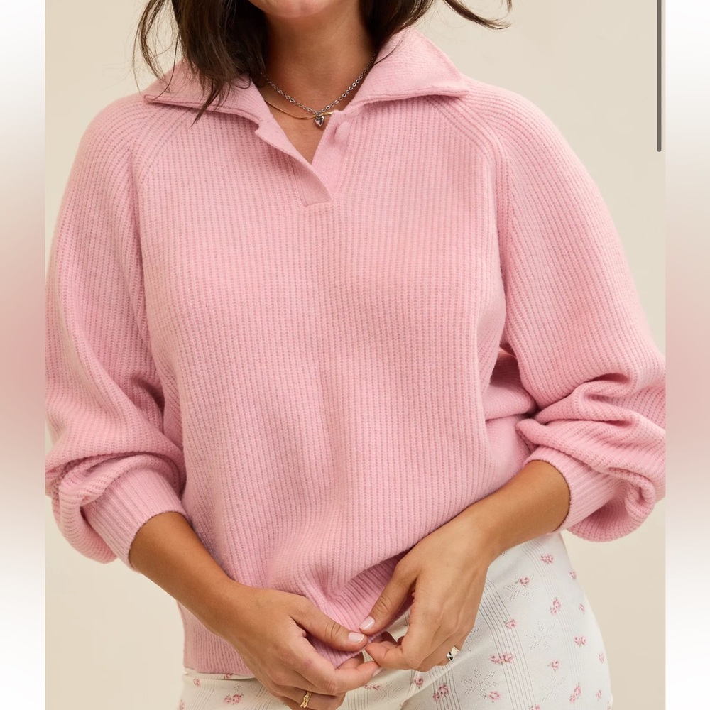 Aerie Classic Quarter Button Sweater
